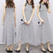 Korean Elegant Slim-Look Striped Dress Women Summer Vintage Minimalist Sleeveless Singlet A-Line
