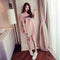 Img 3 - Women Summer Korean Mid-Length Printed Round-Neck Loose Short Sleeve T-Shirt Plus Size Dress