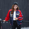 Women Korean Loose Short BF Tops Embroidery Baseball Jersey Jacket Thin Outerwear