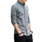 Img 5 - Men Long Sleeved Shirt Casual Slim Look Korean Solid Colored Men Shirt