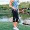 Img 2 - Popular Three Quarter Jogging Sporty Fitness Side Pocket Mobile Phone Mesh Yoga Women Slimming Pants