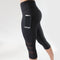 Img 4 - Popular Three Quarter Jogging Sporty Fitness Side Pocket Mobile Phone Mesh Yoga Women Slimming Pants