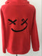 Christmas Smiley Face Hooded Sweatshirt Outerwear