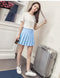 IMG 150 of Pleated Women Student Korean Short Slim Look High Waist Skirt Shorts