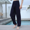 Img 13 - Men Women Cotton Lantern Summer Adult Long Solid Colored Anti Mosquito Dance Yoga Thin Pants