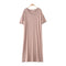Img 5 - Modal Pajamas Pyjamas Women Short Sleeve Thin Loose Plus Size Home Dress Splitted Outdoor Dress