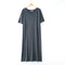 Img 9 - Modal Pajamas Pyjamas Women Short Sleeve Thin Loose Plus Size Home Dress Splitted Outdoor Dress