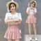 Pleated Women Student Korean Short Slim Look High Waist Skirt Shorts