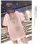 IMG 119 of Mid-Length T-Shirt Women Short Sleeve Loose Korean Student Half Sleeved Tops Summer T-Shirt