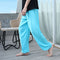Img 10 - Men Women Cotton Lantern Summer Adult Long Solid Colored Anti Mosquito Dance Yoga Thin Pants