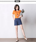 IMG 114 of Summer Cotton Blend Shorts Women Casual Plus Size Candy Colors Thin Loose Pants Short Hot Shorts