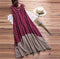 Img 8 - Europe Popular Floral Plus Size Dress Women Sleeveless Cotton Blend Spliced Beach Dress