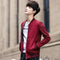 Jacket Trendy Thin Solid Colored Stand Collar Baseball Jersey Young Outerwear