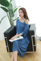 IMG 117 of Loose Plus Size Pyjamas Loungewear Modal Batwing Sleeve Bare-Shoulder Dress Sleepwear