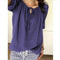 Img 8 - Popular Europe Women Shirt Solid Colored Trendy V-Neck Long Sleeved Tops Blouse