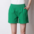 Img 3 - Summer Cotton Blend Shorts Women Casual Plus Size Candy Colors Thin Loose Pants Short Hot