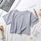 Img 8 - Bare Belly Tops White Short T-Shirt Women Summer Sleeve Korean Solid Colored Student High Waist Bare-Belly Loose All-Matching