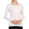 Img 8 - Women Modal Thin Plus Size Half-Height Collar Stretchable Slimming Round-Neck Tops Long Sleeved T-Shirt