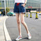 Img 4 - Denim Shorts Women Summer High Waist Elastic Slim Look Wide Leg Folded Korean Bermuda Plus Size Loose