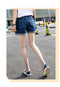 IMG 110 of Denim Shorts Women Summer High Waist Elastic Slim Look Wide Leg Folded Korean Bermuda Plus Size Loose Shorts