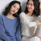 Img 3 - Short Pullover Women Korean Round-Neck Long Sleeved Plus Size Tops Sweater Undershirt