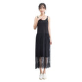 Img 6 - Summer Korean Modal Lace Spliced Cami Dress High Waist Solid Colored Tank Top Fairy Dress