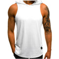 Img 4 - Men Summer Sporty Casual Printed Hooded Slim Look Breathable Sleeveless Tank Top