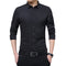 Img 5 - Long Sleeved Shirt Men Trendy Casual Korean Slim Look Handsome Solid Colored Men Shirt