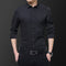 Img 7 - Long Sleeved Shirt Men Trendy Casual Korean Slim Look Handsome Solid Colored Men Shirt