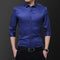 Img 8 - Long Sleeved Shirt Men Trendy Casual Korean Slim Look Handsome Solid Colored Men Shirt