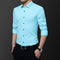 Img 11 - Long Sleeved Shirt Men Trendy Casual Korean Slim Look Handsome Solid Colored Men Shirt