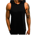 Img 2 - Men Summer Sporty Casual Printed Hooded Slim Look Breathable Sleeveless Tank Top
