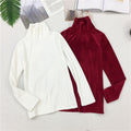 IMG 112 of Solid Colored High Collar Warm Tops Gold Undershirt Under Women Long Sleeved T-Shirt Outerwear