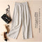 IMG 117 of Korean Cotton Blend Wide Leg Pants Line Thin Casual Women Loose Ankle-Length Pants