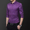 Img 3 - Long Sleeved Shirt Men Trendy Casual Korean Slim Look Handsome Solid Colored Men Shirt