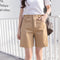 Img 2 - Korean All-Matching Shorts Loose Student Casual Pants Women Mid-Length Summer Bermuda Shorts