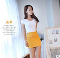 Img 12 - Summer Korean Candy Colors Hip Flattering High Waist Slim-Look Sexy A-Line Pencil Skirt