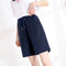 Img 2 - Women Summer Cotton Shorts Korean Solid Colored Loose Casual Student Bermuda