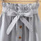 Img 5 - Summer Art Long Mid-Length Short Women High Waist Single-Breasted A-Line Skirt
