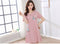 IMG 125 of Summer Women Round-Neck Thin Pyjamas Knitted Cotton Short Sleeve One-Piece Mid Length Loungewear Sleepwear