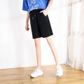 Img 6 - Women Summer Cotton Shorts Korean Solid Colored Loose Casual Student Bermuda