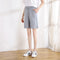 Women Summer Cotton Shorts Korean Solid Colored Loose Casual Student Bermuda Shorts