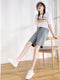 IMG 114 of Women Summer Cotton Shorts Korean Solid Colored Loose Casual Student Bermuda Shorts