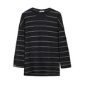 Img 5 - Men Trendy Loose Korean Student Three-Quarter Length Sleeves Striped  T-Shirt