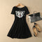 Img 4 - Summer Flare Kitty Short Sleeve Slimming Singlet Modal Dress