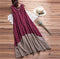 Img 1 - Europe Popular Floral Plus Size Dress Women Sleeveless Cotton Blend Spliced Beach Dress