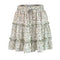 Img 7 - Summer Europe Women High Waist Ruffle Floral Skirt Printed Beach A Line Skirt
