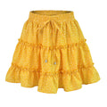 Img 12 - Summer Europe Women High Waist Ruffle Floral Skirt Printed Beach A Line Skirt
