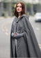 Europe Hooded Shawl Lengthen Coat Women Outerwear