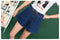 IMG 111 of Denim Shorts Women Summer Korean Loose Black High Waist Burr Fringe Shorts
